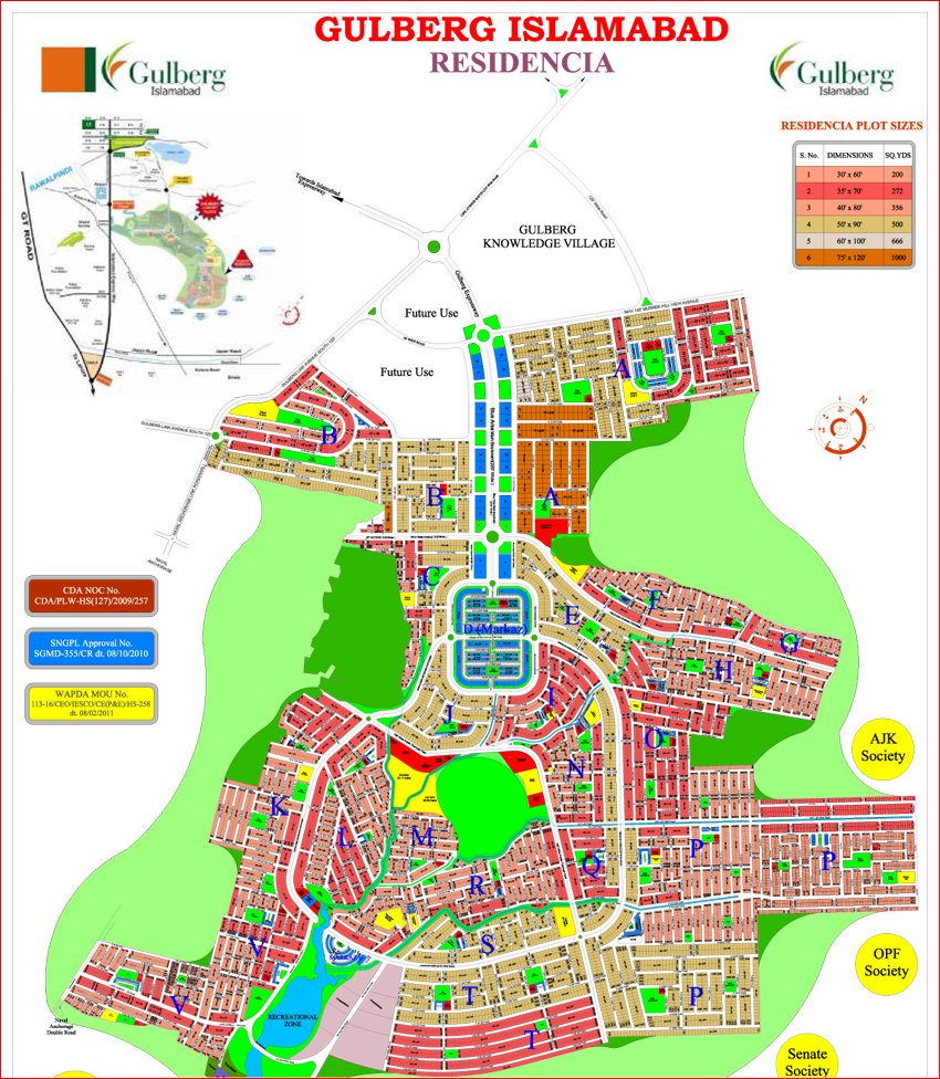 GULBERG GREENS ISLAMABAD MAP | GULBERG RESIDENTIA ISLAMABAD MAP.